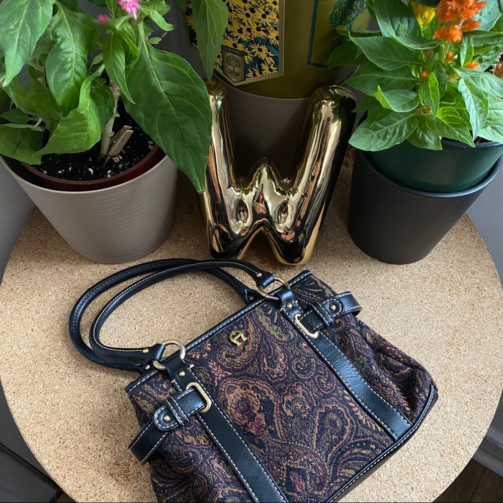 Dark Paisley Etienne Mini Bag